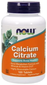 Calcium citrate (cytrynian wapnia) 300mg 100tab. NOW