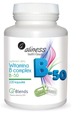0d036b3c3e18eabac44ac462d871e7ea.jpg Witamina B complex B-50 100 VEGE kaps. Aliness