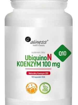 UbiquinoN Naturalny KOENZYM Q10 100mg 100 kaps. Vege Aliness