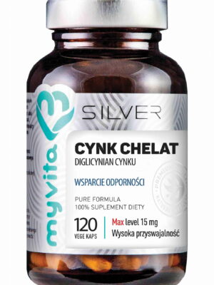 Cynk chelat (diglicynian cynku) silver pure 100% 120kap MyVita