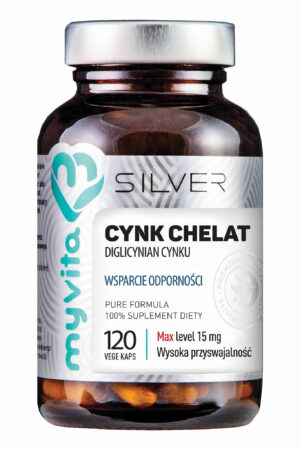 34573457.jpg Cynk chelat (diglicynian cynku) silver pure 100 % 60kap. MyVita