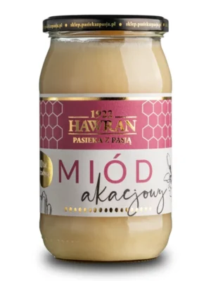 Miód akacjowy 1050g Pasieka z Pasją Hawran