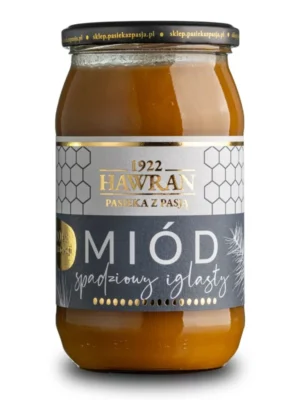 Miód spadziowy iglasty 1050g Pasieka z Pasją Hawran