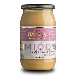 Miód wielokwiatowy kremowy 1050g Pasieka z Pasją Hawran
