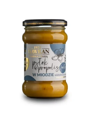 Pyłek i propolis forte w miodzie wielokwiatowym 370g Pasieka z Pasją Hawran