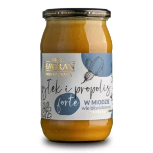 Pyłek i propolis forte w miodzie wielokwiatowym 1010g Pasieka z Pasją Hawran