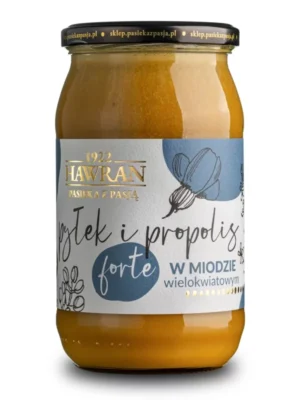 Pyłek i propolis forte w miodzie wielokwiatowym 1010g Pasieka z Pasją Hawran