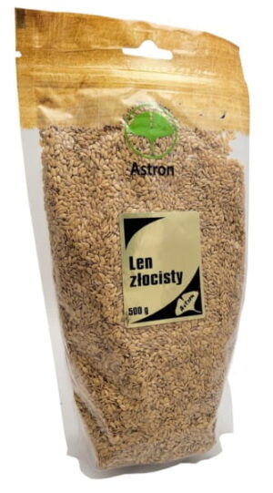 4366ac65a4a799142ab495518ff47670.jpg Len złocisty ziarno 500g Astron