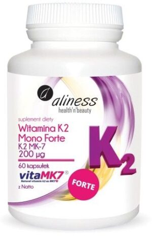500_500_productGfx_de7db8c25659506885a5dcccc047de29.jpg Witamina K2 MONO FORTE 200 µg z Natto 60 kaps. Vege Aliness