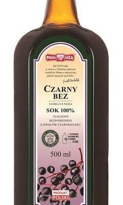 Czarny bez sok 100% 500ml Polska Róża