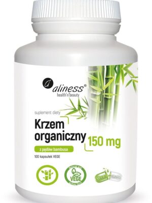 Krzem organiczny z pędów bambusa 150 mg x 100 Vege kaps. Aliness