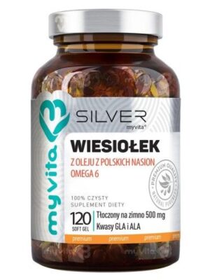 Olej z wiesiołka z polskich nasion 500 mg silver pure100 % 120kap MyVita
