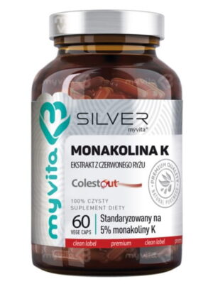 Monakolina K (ekstrakt z czerwonego ryżu) silver pure 100% 60kap. MyVita