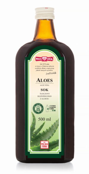 ALOE500-Aloes-sok-500-ml-Polska-Roza-5902768174694.jpg Aloes sok bez cukru 100% 500ml Polska Róża