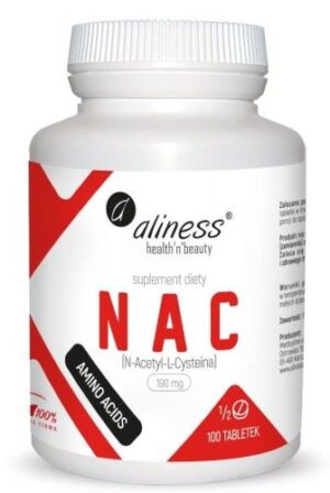 Alines-packshot-szerszy-NEW-190-mg.jpg NAC N-Acetyl-L-Cysteine 190 mg (1/2 tab) 100 tab Aliness