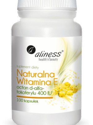 Naturalna witamina E 400IU D-alfa-tokoferyl 100 kaps. Aliness