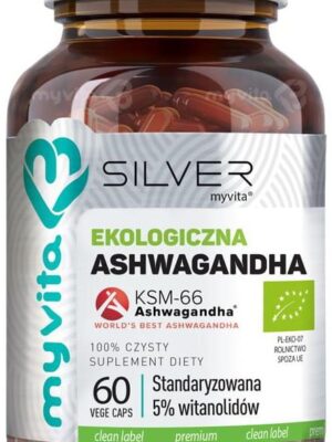 ASHWAGANDHA BIO KSM-66 SILVER PURE 100 % 120kap. MyVita