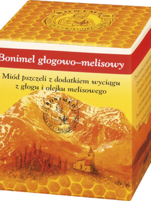 Bonimel głogowo-melisowy miód pszczeli z dodatkiem wyciągu z głogu i olejku melisowego 250g Bonimed