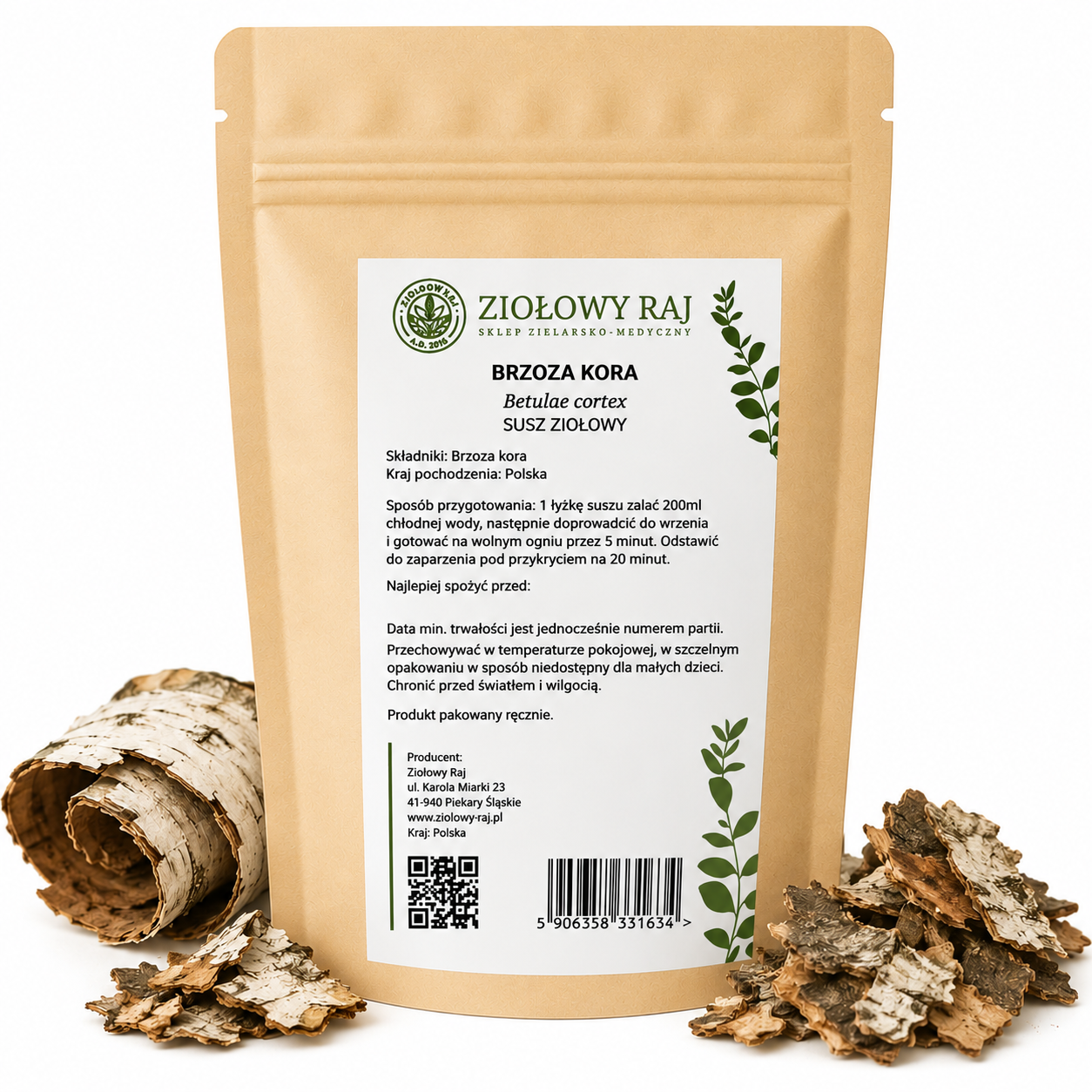 Kora brzozy 100 g Ziołowy Raj
