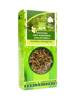Polecana przy nadmiarze cholesterolu herbatka eko 50g Dary Natury