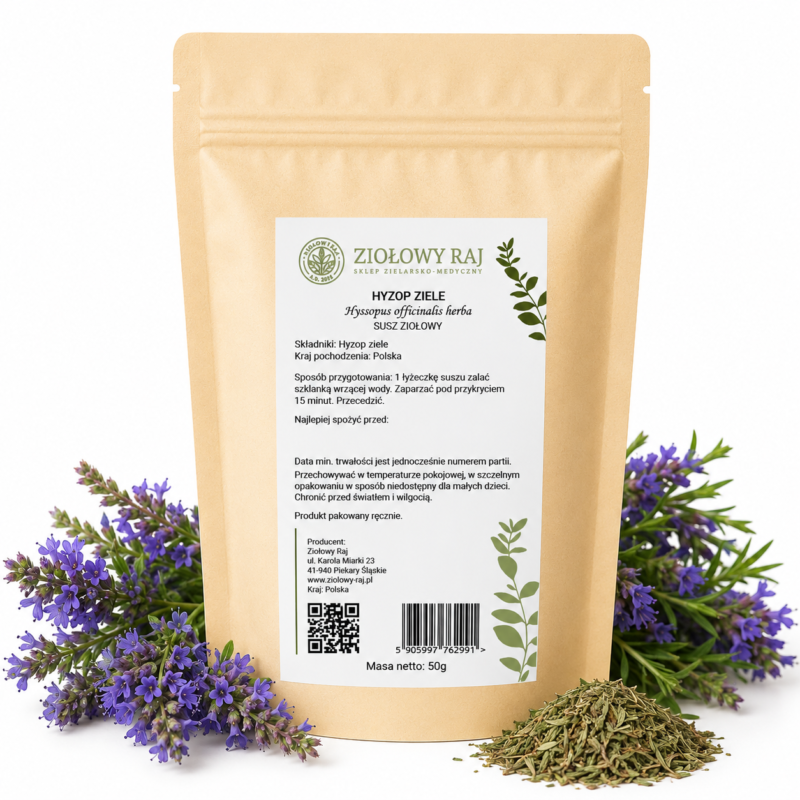 Hyzop ziele prosta Hyzop ziele 50g Ziołowy Raj