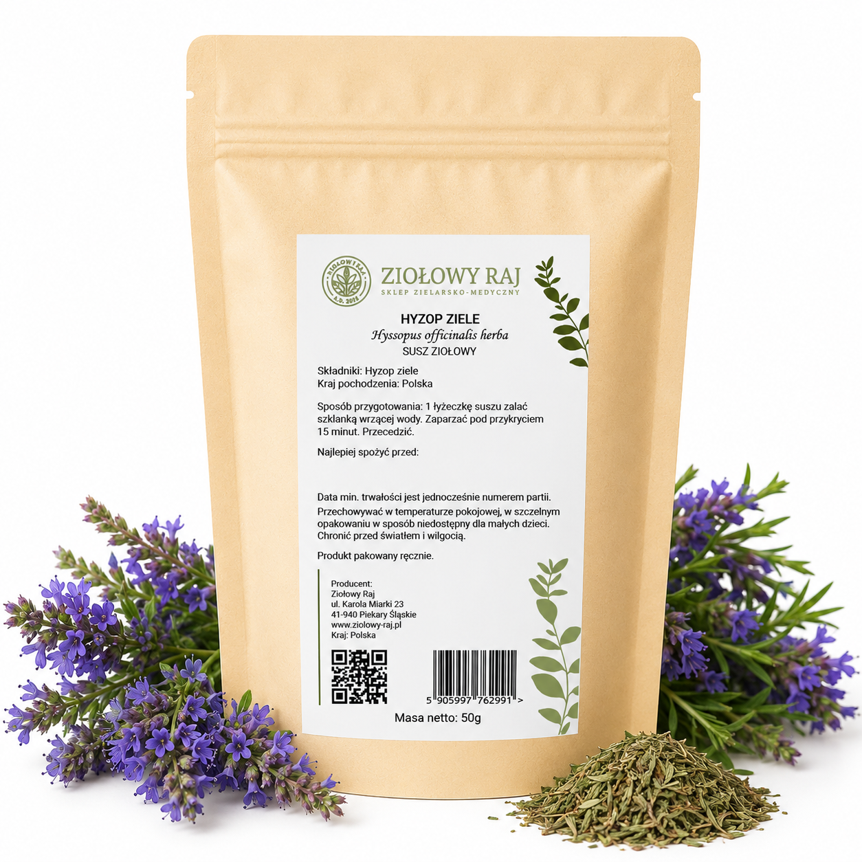 Hyzop ziele 50 g Ziołowy Raj