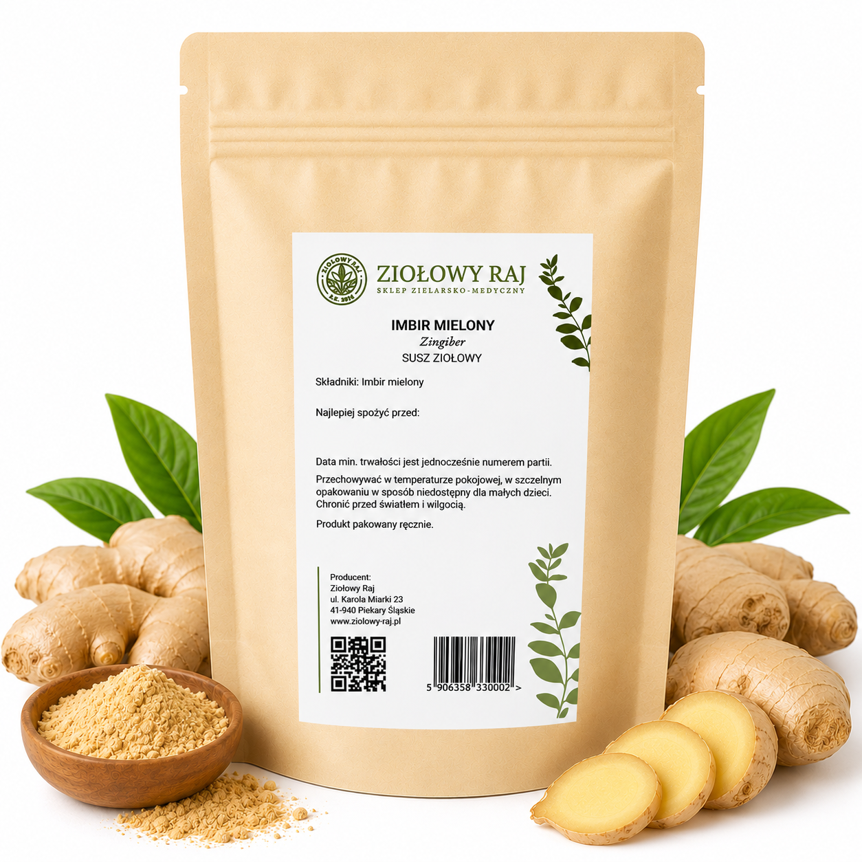 Imbir mielony 50 g Ziołowy Raj