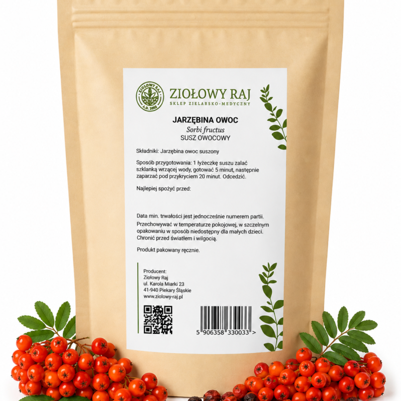 Jarzębina owoc prosta Jarzębina owoc 50g Ziołowy Raj