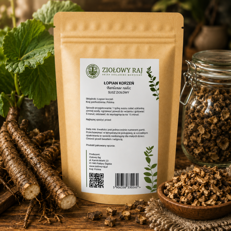 Łopian korzeń premium Łopian korzeń 50g Ziołowy Raj