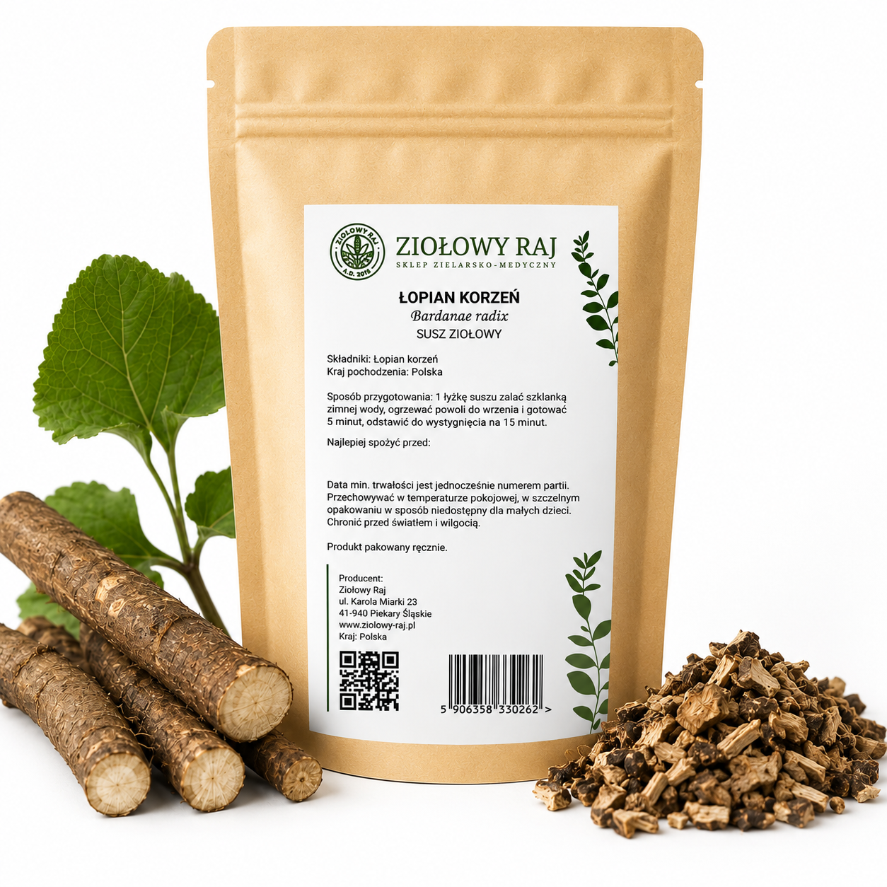 Łopian korzeń 50g Ziołowy Raj