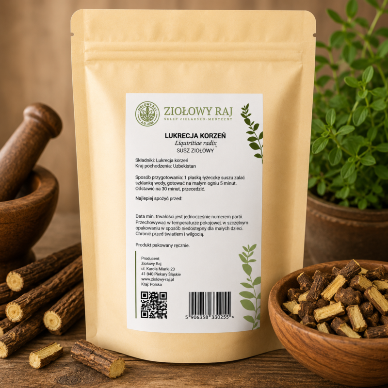 Lukrecja korzeń premium Lukrecja korzeń 50g Ziołowy Raj