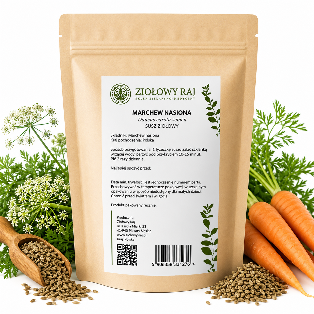 Marchew nasiona 50g Ziołowy Raj