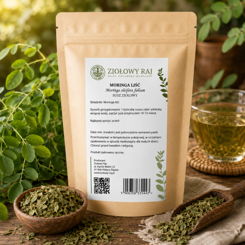 Moringa liść premium Moringa liść 100g Ziołowy Raj