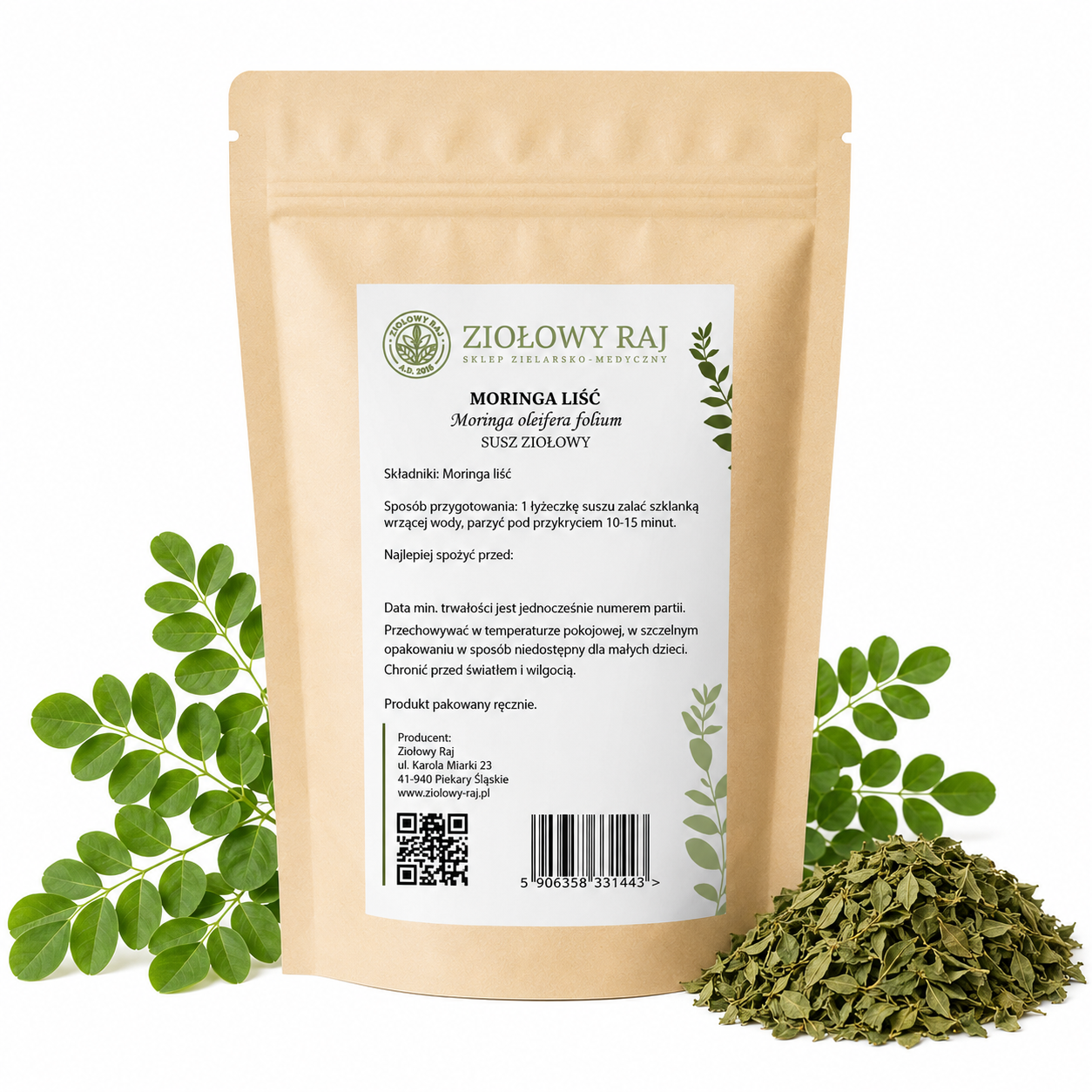 Liść moringi 100 g Ziołowy Raj