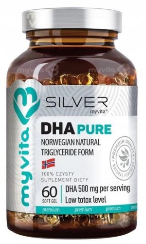 MyVita-DHA-PURE-60-kapsulek-OLEJ-NORWESKI-ULTRA-CZYSTY.jpg DHA 500mg silver pure 100% 60kap MyVita