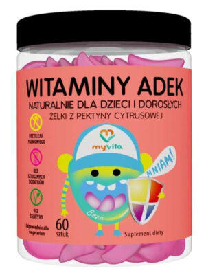 Żelki naturalne witaminy ADEK (dzieci&dorośli) 60szt. MyVita