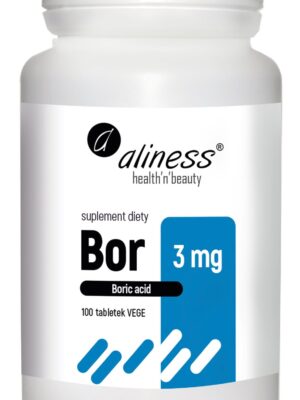 Bor 3 mg (kwas borowy) 100 tab. Vege Aliness