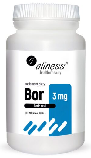 Packshot-Bor-net.jpg Bor 3 mg (kwas borowy) 100 tab. Vege Aliness