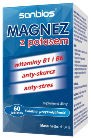 SANBIOS-Magnez-z-potasem-60-tabl.jpg Magnez z potasem 60tab. Sanbios