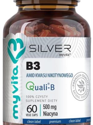 Witamina B3 500 mg (amid kwasu nikotynowego) silver pure 100% 60kap. MyVita
