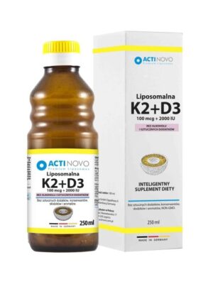 LIPOSOMALNA WITAMINA K2 + D3 (alkohol free) ActiNovo (125 dni)