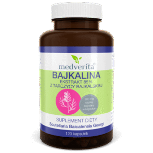 Bajkalina ekstrakt 85% z tarczycy bajkalskiej 200mg 120kap Medverita