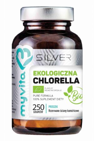 chlorella250.jpg Chlorella BIO proszek silver pure 100 % 250g MyVita