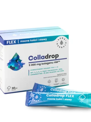 Colladrop flex mocne kości i stawy kolagen morski 5000mg proszek 30 sasz. Aura Herbals