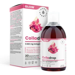 colladrop-glow-kolagen-morski-5000-mg-plyn-500-ml.webp Colladrop glow piękne włosy, skóra i paznokcie kolagen morski 5000mg płyn 500ml Aura Herbals
