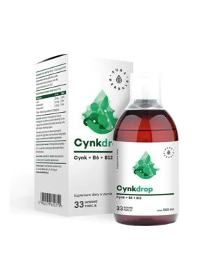 Cynkdrop - cynk + B6 + B12 w płynie 500ml Aura Herbals