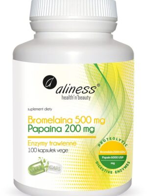 Bromelaina 500 mg/Papina 200 mg 100 VEGE kaps. Aliness