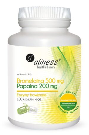 f26d8fd805af8f35512f4315979ddb61.jpg Bromelaina 500 mg/Papina 200 mg 100 VEGE kaps. Aliness