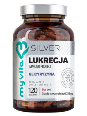 Lukrecja immuno protect (glicyryzyna) silver pure 100% 120kap. MyVita