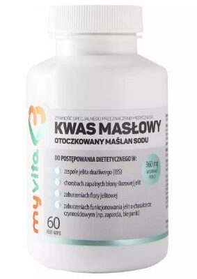 Kwas masłowy (maślan sodu) 360 mg 60kap. MyVita